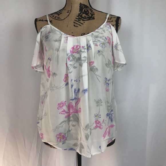 Joie Tops - NWT Joie Cold Shoulder Floral Silk Blouse Size S